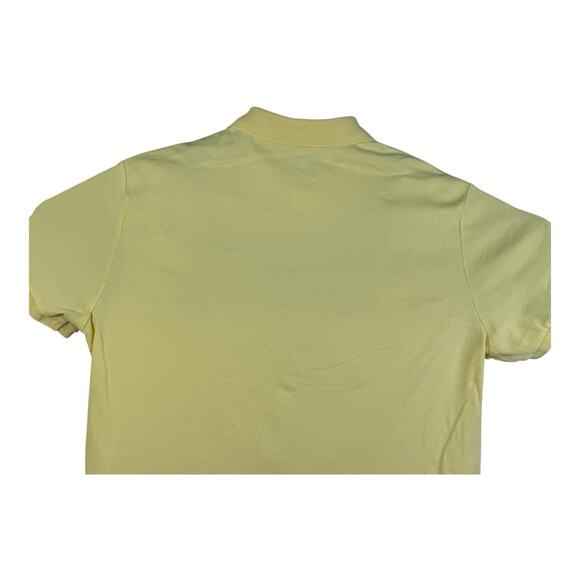 Ralph Lauren Polo Shirt Mens Large Yellow Blue Pony Preppy Smart Soft Touch Top - Picture 5 of 12